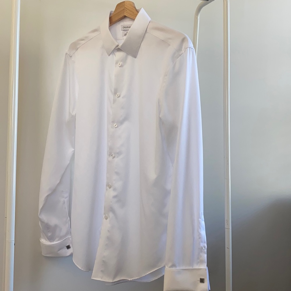 Calvin Klein steel plus slim fit dress shirt